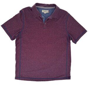 English Laundry, Mens Golf Shirt, Short Sleeve, Red & Blue Stripes, 100% Cotton